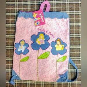 Disney Princess Canvas Pink and Blue Floral Backpack